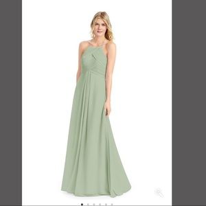 Azazie Ginger Long Bridesmaid Dress